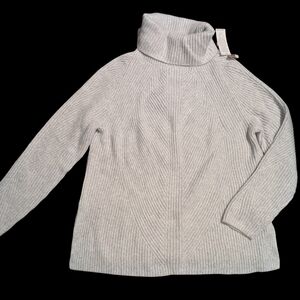Denver Hayes Light Gray Cowl Neck Sweater